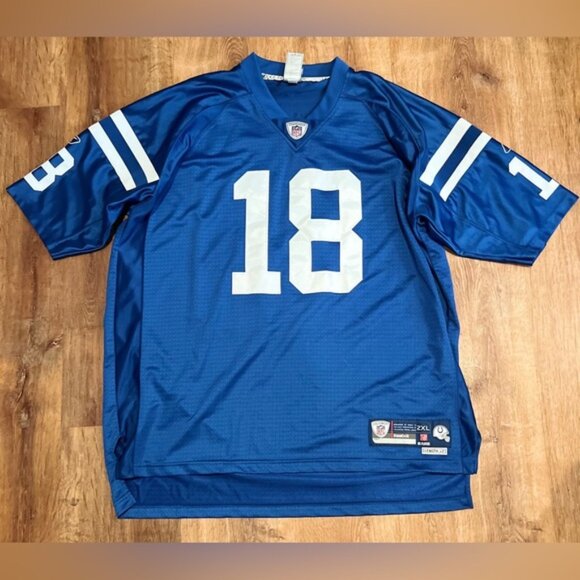 REEBOK NFL ON FIELD Indianapolis Colts MANNING #18 Jersey Size 2XL‎ - Picture 3 of 14